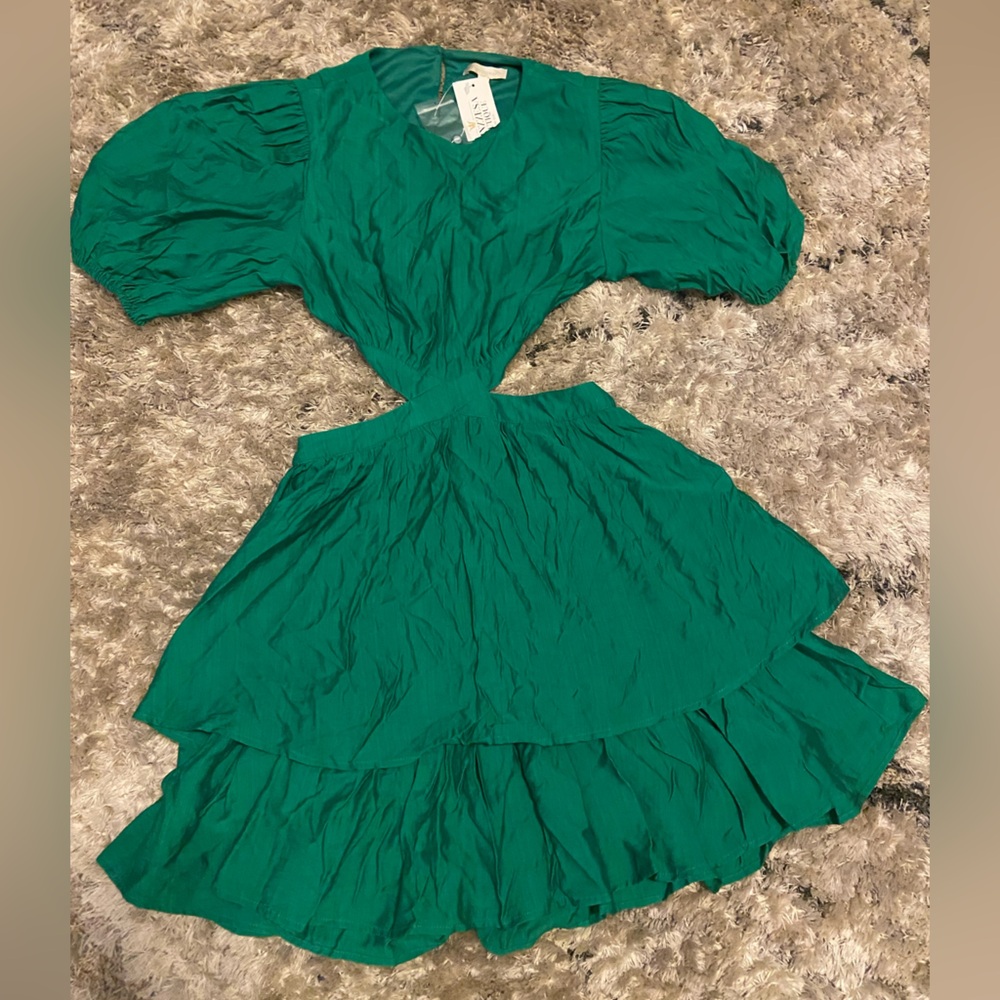 Flying Tomato Emerald Green dress size small NWT - Picture 3 of 13